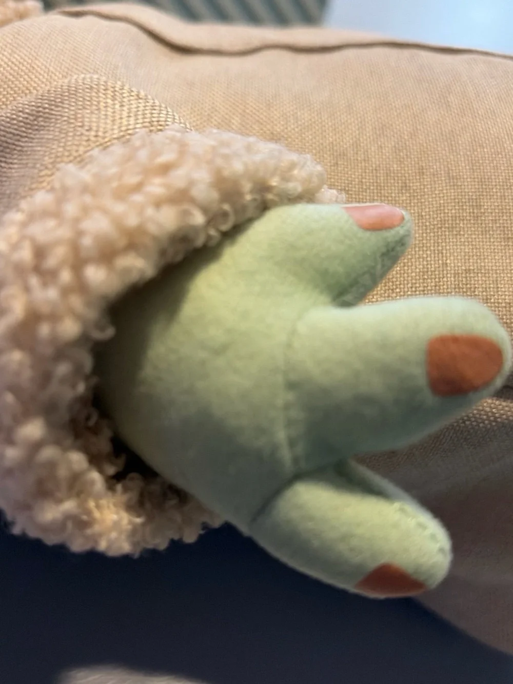 Mattel Green Grogu Plush Doll with Tan Coat